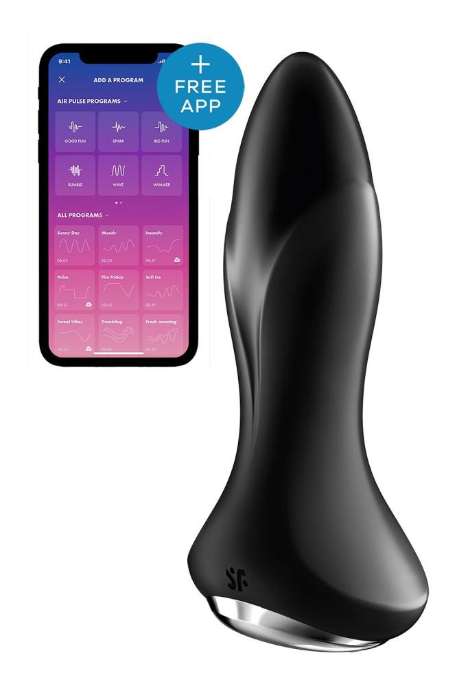 SO6278 Анальная смарт-вибропробка с жемчужным массажем Satisfyer Rotator Plug 1+ Black