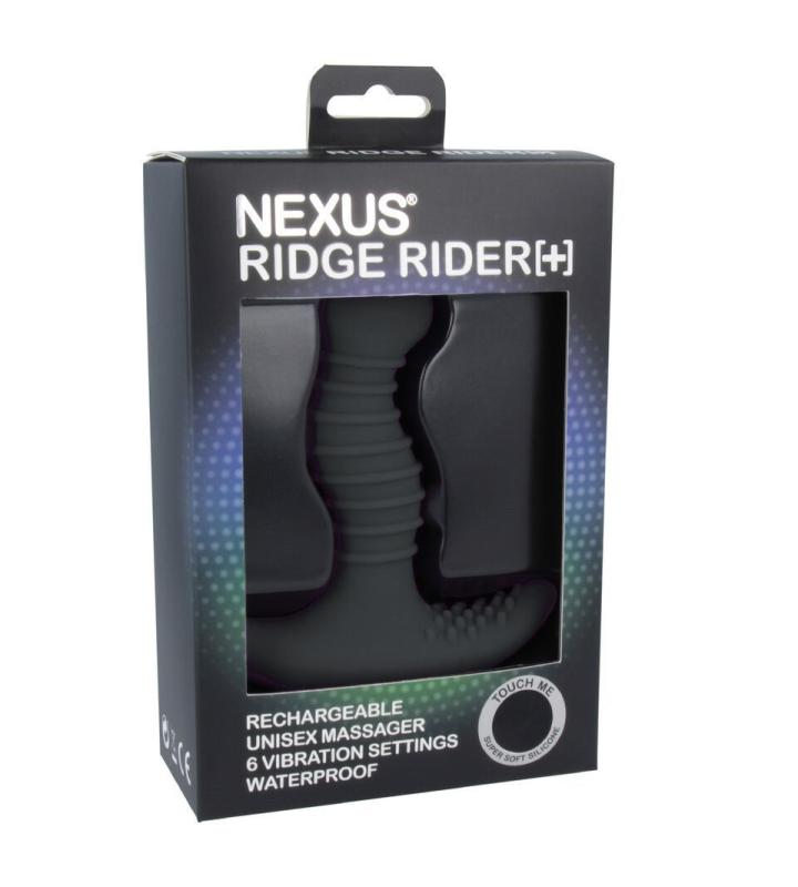RR001 Массажер простаты с вибрацией Nexus Ridge Rider Plus Black, макс диаметр 3,7см, перезаряжаемый
