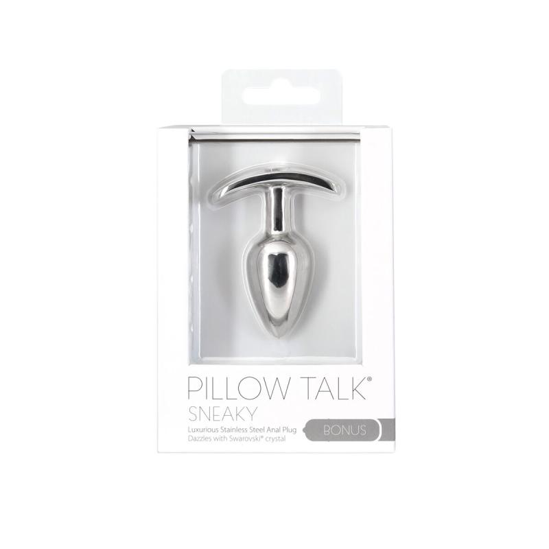 SO7753 Анальная пробка Pillow Talk Sneaky Luxurious Stainless Steel Anal Plug с кристаллом Swarovski