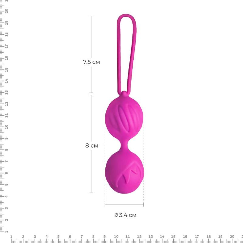 AD40511 Вагинальные шарики Adrien Lastic Geisha Lastic Balls Mini Magenta (S), диаметр 3,4см, вес 85гр