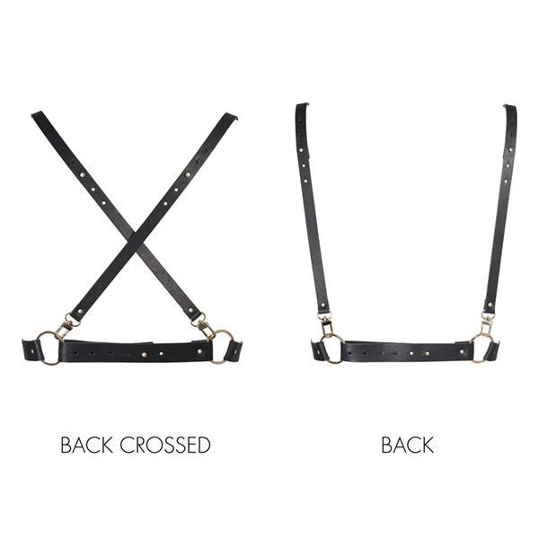 SO2676 Портупея Bijoux Indiscrets MAZE - X Harness Black, экокожа