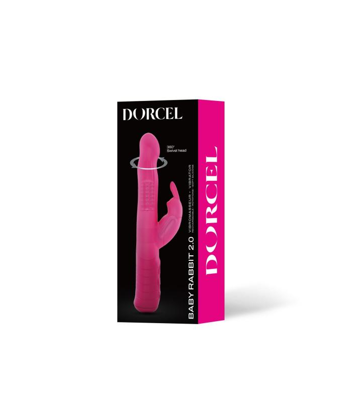 SO8680 Вибратор-кролик Dorcel Baby Rabbit Magenta 2.0 с жемчужным массажем и вращающейся головкой