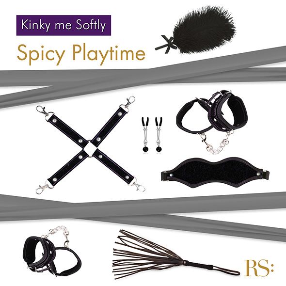 SO3864 Подарочный набор для BDSM RIANNE S - Kinky Me Softly Black: 8 предметов для удовольствия