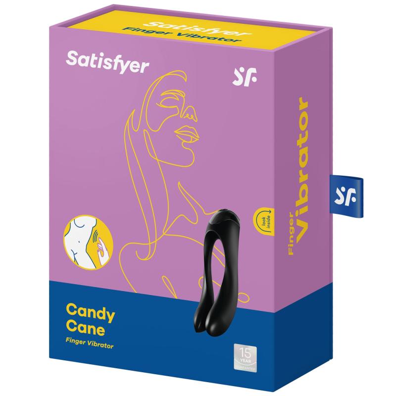 SO4653 Вибратор на палец Satisfyer Candy Cane Black