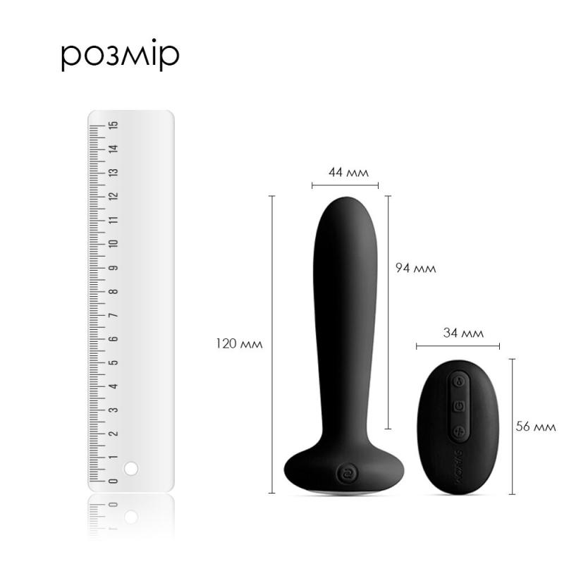 SO4837 Анальная пробка с вибрацией и подогревом, пульт ДУ Svakom Primo Black