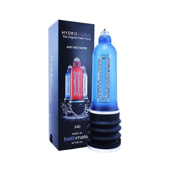 HM-40-AB Гидропомпа Bathmate Hydromax 9 Blue (X40), для члена длиной от 18 до 23см, диаметр до 5,5см