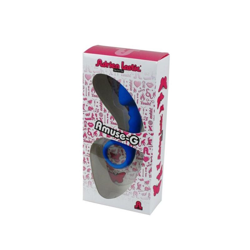 AD20095 Анальная пробка Adrien Lastic Budy Blue со стимулирующей ножкой, макс. диаметр 2,5см