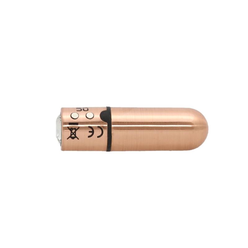 SO6847 Вибропуля PowerBullet First-Class Bullet 2.5″ with Key Chain Pouch, Rose Gold, 9 режимов вибрации