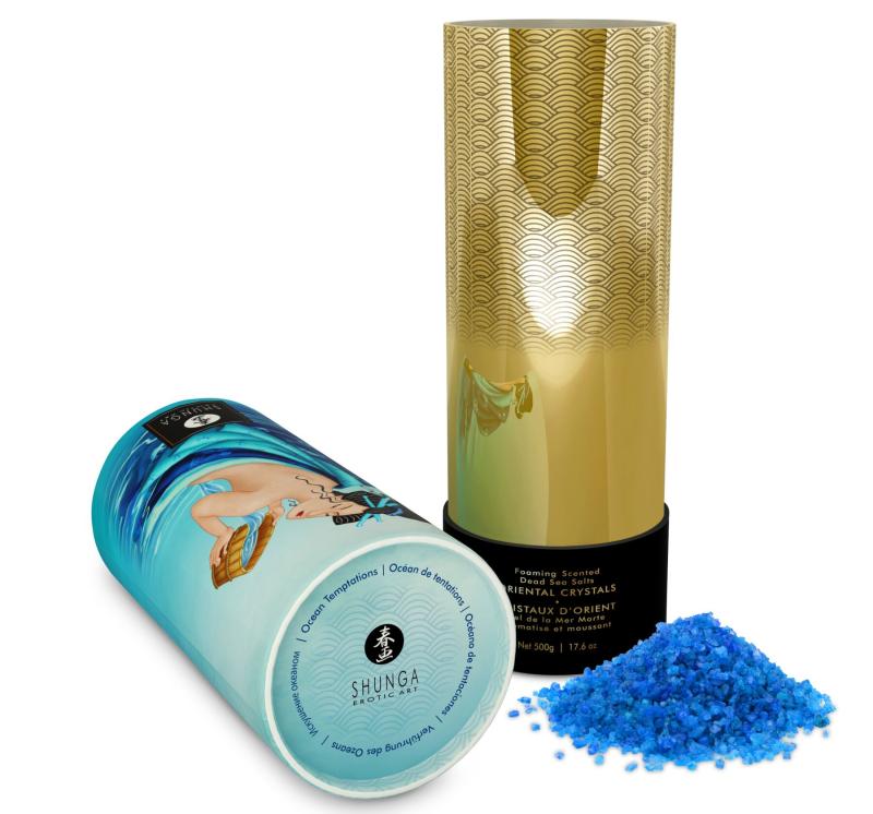 SO6894 Пенящаяся соль для ванны Shunga Dead Sea salt Oriental Crystals — Ocean Temptations (500 г), соль Ме