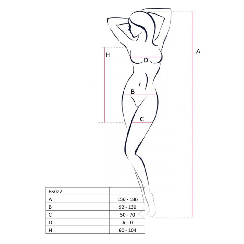 PBS027R Бодистокинг Passion BS027 red, платье-сетка на бретелях, очень откровенное