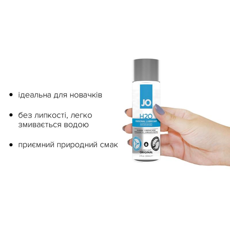 SO1447 Смазка на водной основе System JO H2O ORIGINAL (60 мл) маслянистая и гладкая, растительный глицерин