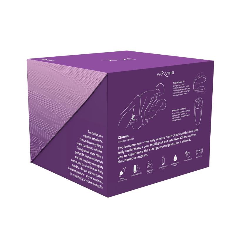 SO6923 Смарт-вібратор для пар We-Vibe Chorus Purple, сенсорне керування вібраціями стисненням пульта