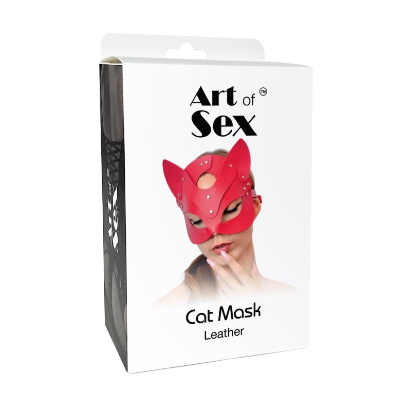 SO7769 Маска Кошечки Art of Sex - Cat Mask, Красный