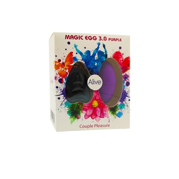 AL40763 Виброяйцо Alive Magic Egg 3.0 Purple с пультом ДУ, на батарейках