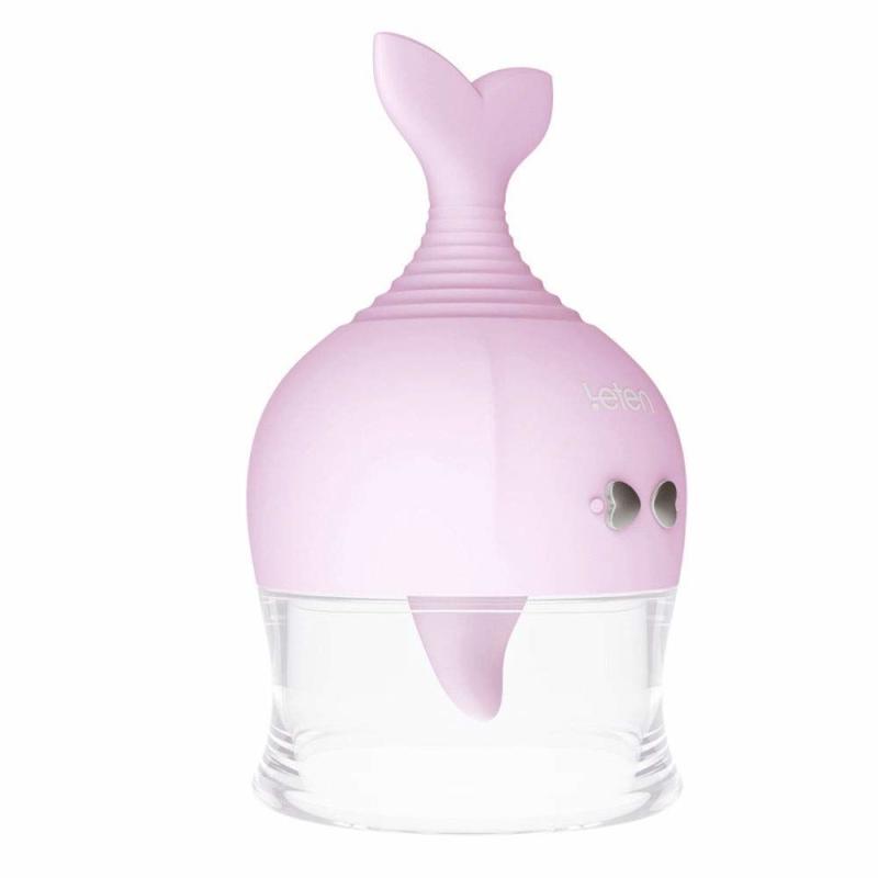 SO3022 Вибростимулятор для клитора и сосков Leten Kissing Fish с вакуумом и виброязычком, 10 режимов работы
