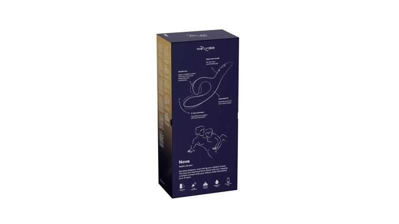 SO6931 Смарт вибратор-кролик We-Vibe Nova Midnight Blue, эргономичный, регулируемый угол наклона ствола