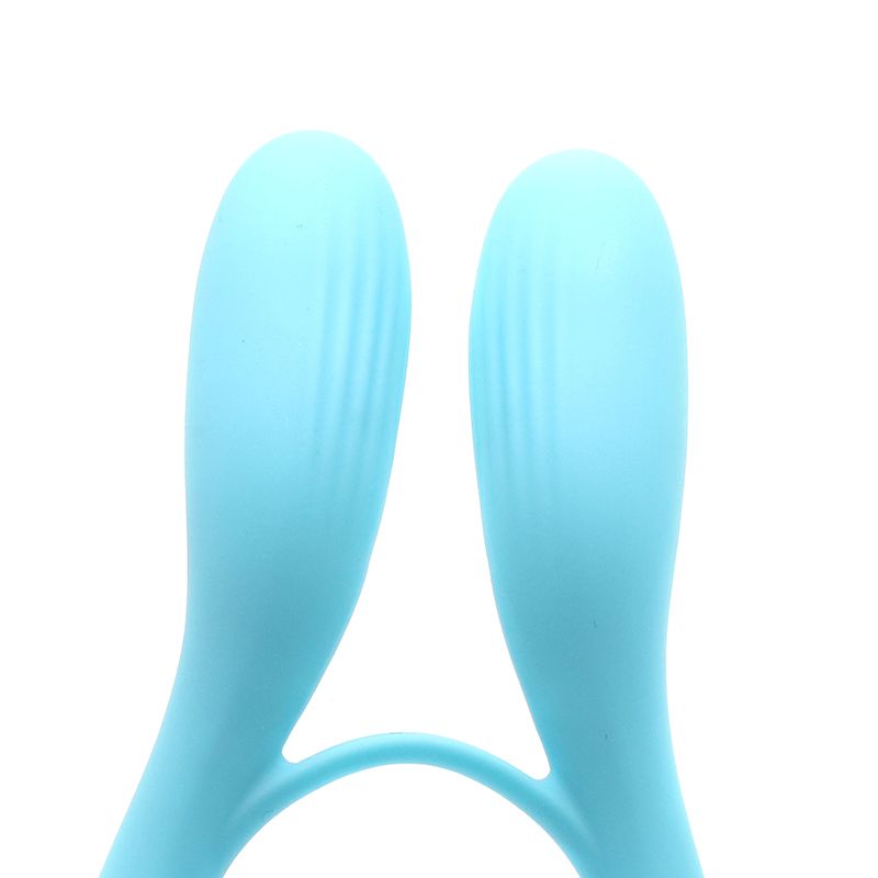 SO3763 Вібратор для пар KISTOY Martin Blue, два мотори, кріплення на член, діаметр 3,2 см