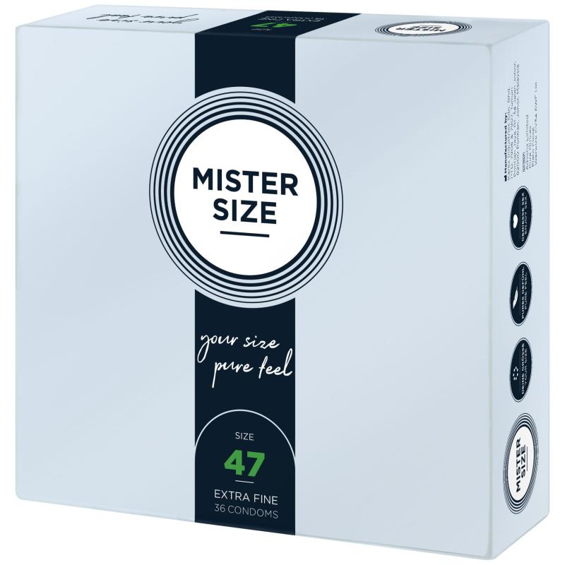 SO8049 Презервативы Mister Size - pure feel - 47 (36 condoms), толщина 0,05 мм