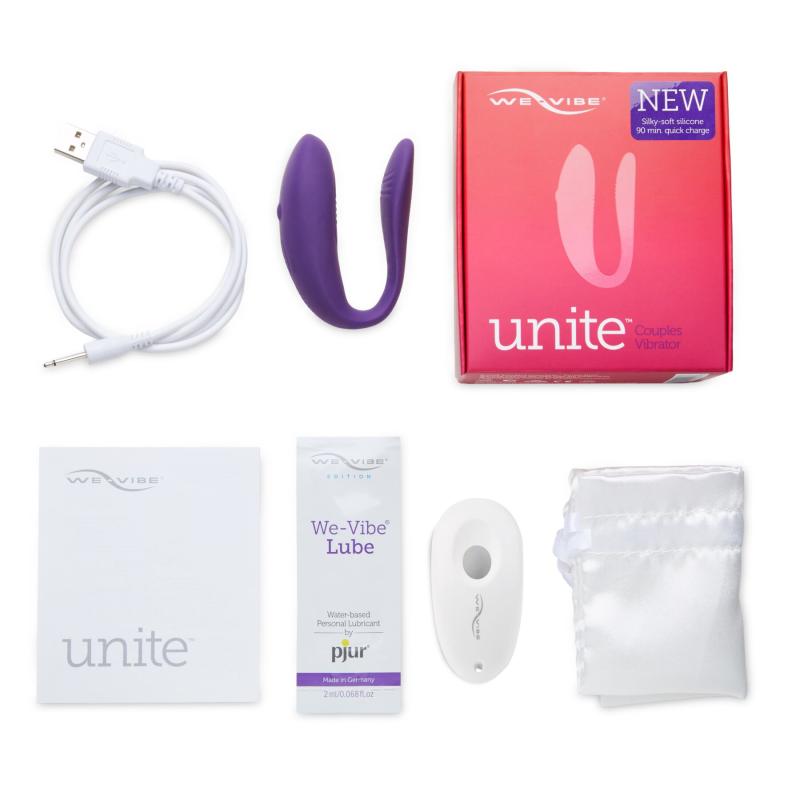 SO6936 Недорогой вибратор для пар We-Vibe Unite Purple, однокнопочный пульт ДУ