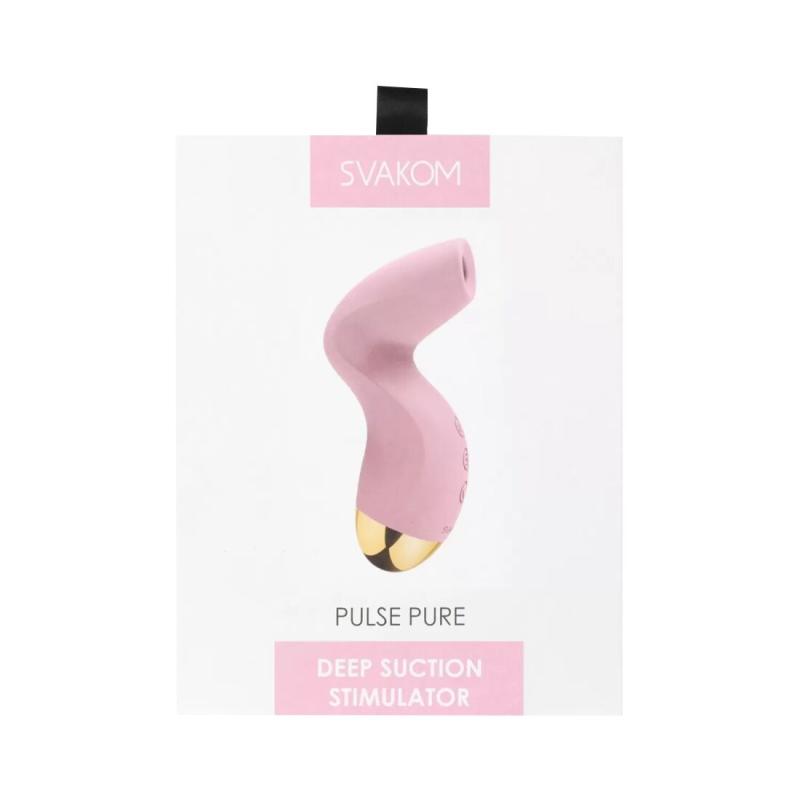 SO6993 Вакуумный клиторальный стимулятор Svakom Pulse Pure Pale Pink, 5 режимов, 5 интенсивностей в каждом