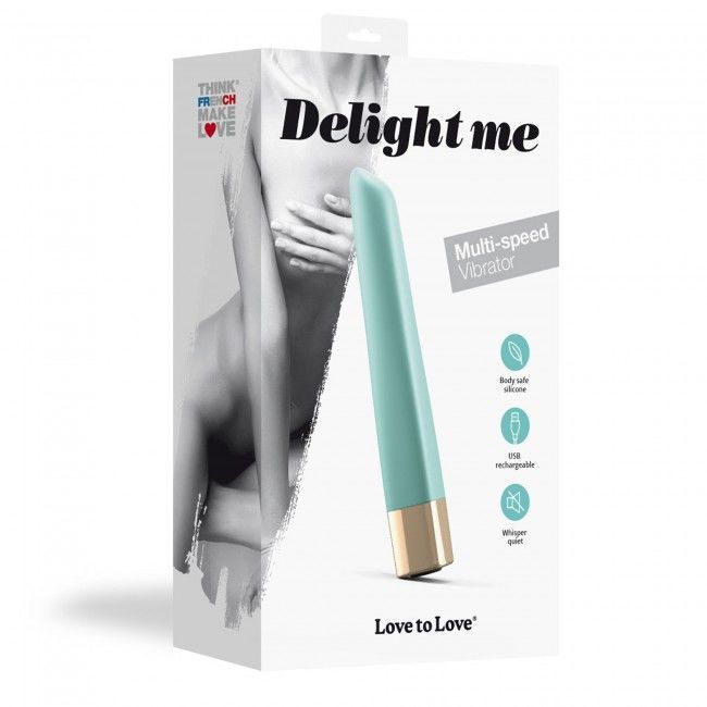 SO3084 Мощный минивибратор Love To Love Delight Me Menthe с мягким кончиком, 16 режимов работы
