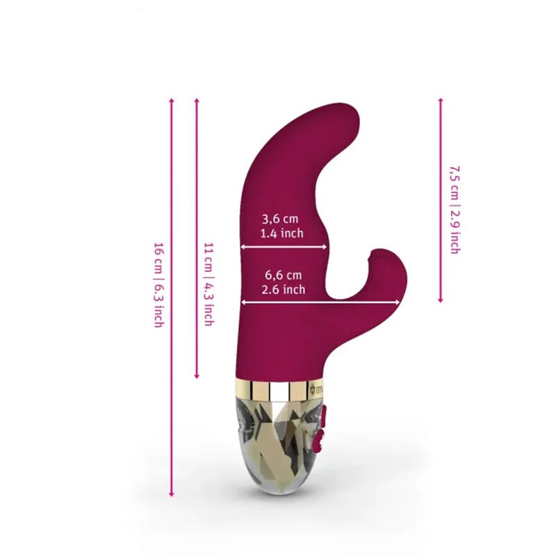 SO8137 Вибратор-кролик Mystim Hop Hop Bob Fuchsia, мощный мотор, 8 режимов