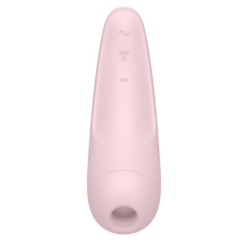 SO3782 Вакуумный клиторальный стимулятор Satisfyer Curvy 2+ Pink с управлением через интернет