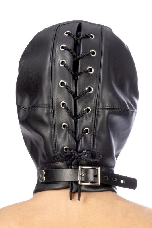 SO4673 Капюшон с кляпом для БДСМ Fetish Tentation BDSM hood in leatherette with removable gag