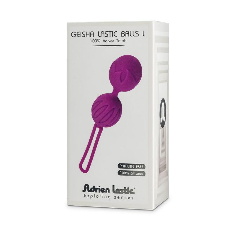 AD40321 Вагинальные шарики Adrien Lastic Geisha Lastic Balls BIG Magenta (L), диаметр 4см, вес 90гр