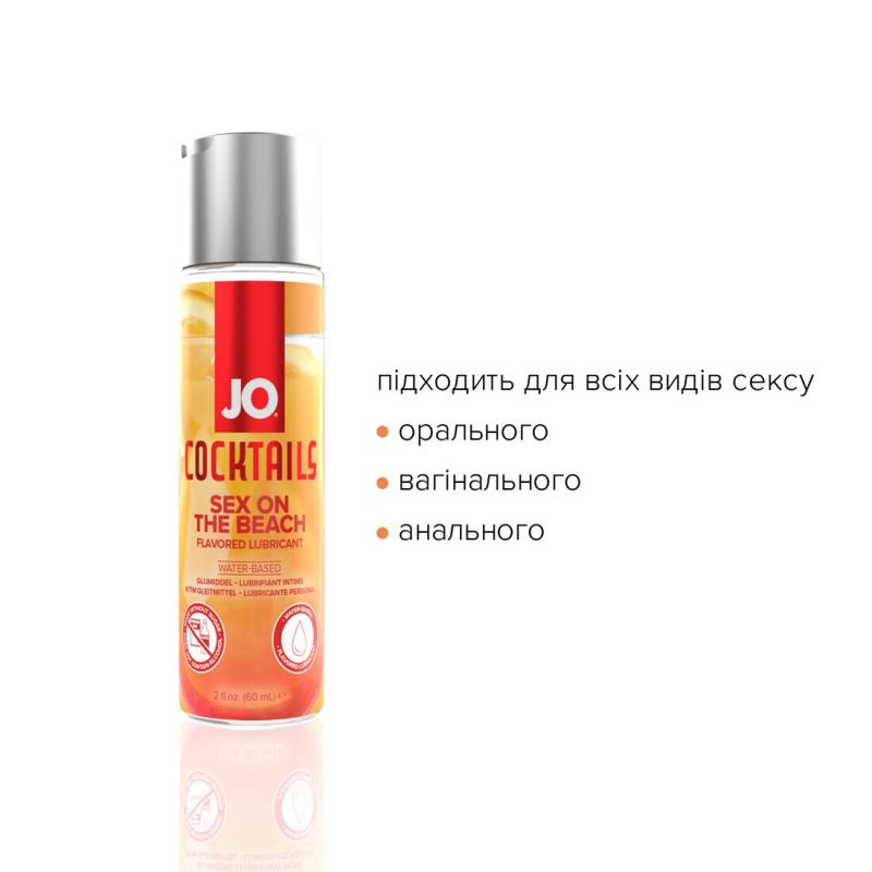 SO6159 Лубрикант на водной основе System JO Cocktails - Sex on the Beach без сахара, растительный глицерин
