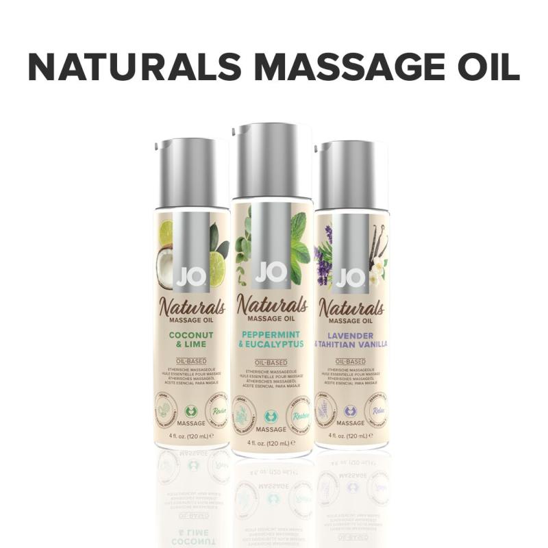 SO6166 Массажное масло System JO – Naturals Massage Oil – Peppermint & Eucalyptus с натуральными эфирными м