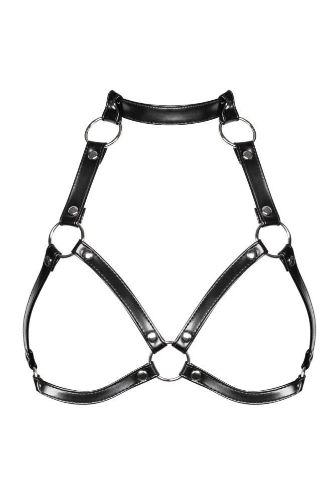 SO7853 Портупея на грудь Obsessive A740 harness black O/S, искусственная кожа