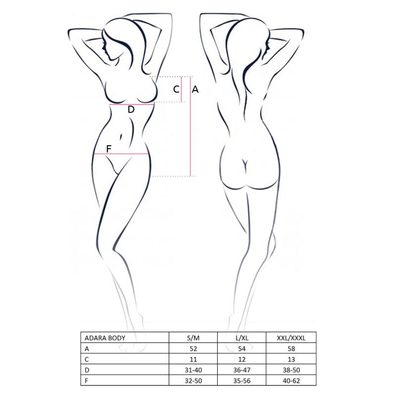 EL10104 Боді монокіні ADARA BODY red L/XL - Passion