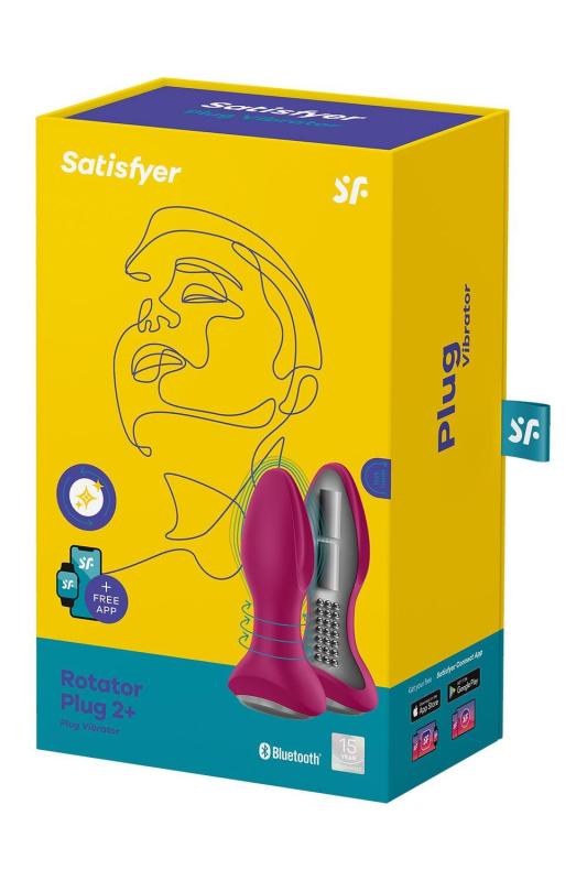 SO6280 Анальная смарт вибропробка с жемчужным массажем Satisfyer Rotator Plug 2+ Violet