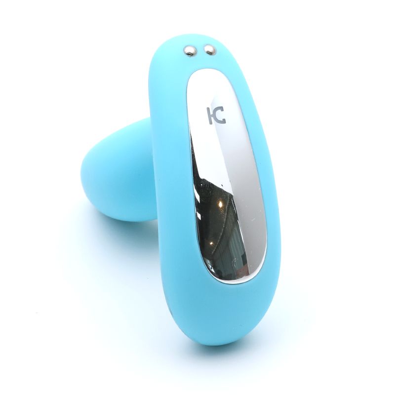 SO3767 Вибропробка и массажер простаты 2в1 KISTOY Gordon Blue с пультом ДУ, гибкая ножка