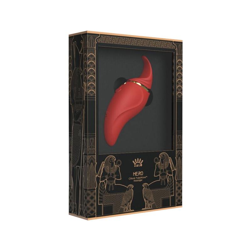 SO6659 Вибратор 2в1 с язычком Zalo — Hero Wine Red, кристалл Swarovski