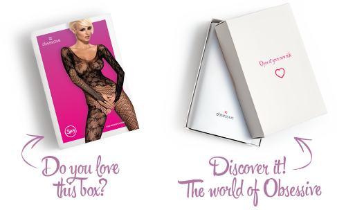 SO7221 Бодістокінг Obsessive Bodystocking F210 S/M/L black, рукава-мітенки, сітка, кольорове мереживо