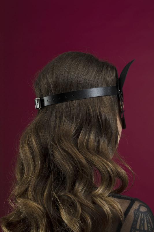 SO3406 Маска кошечки Feral Feelings - Catwoman Mask, натуральная кожа, черная