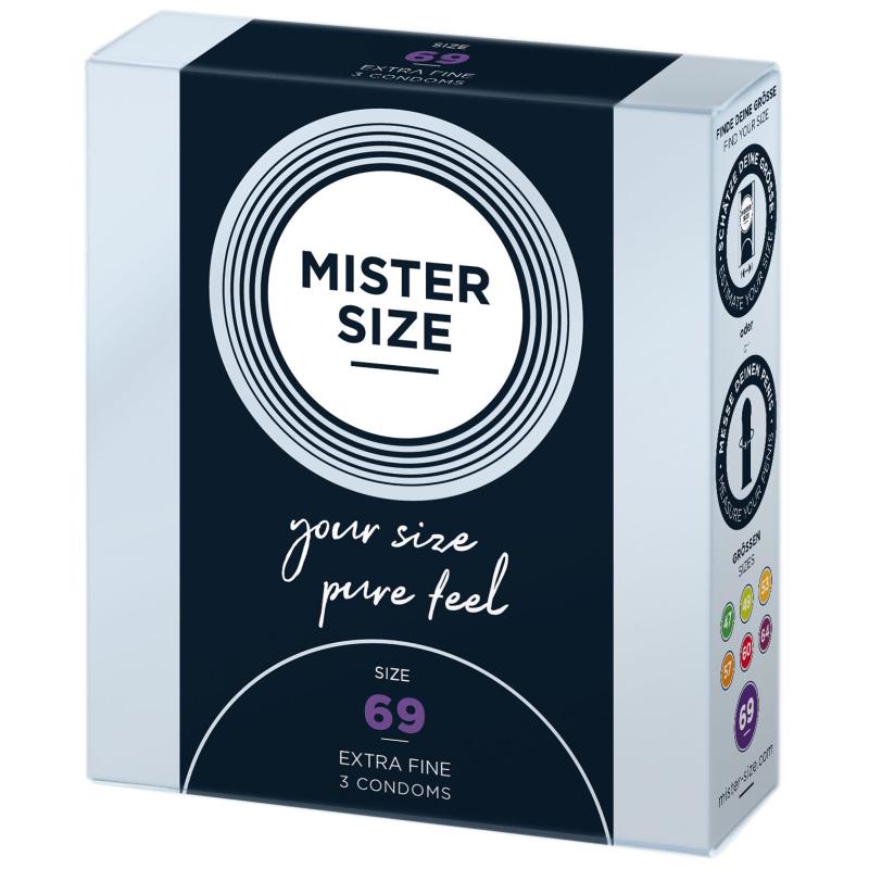 SO8038 Презервативы Mister Size - pure feel - 69 (3 condoms), толщина 0,05 мм