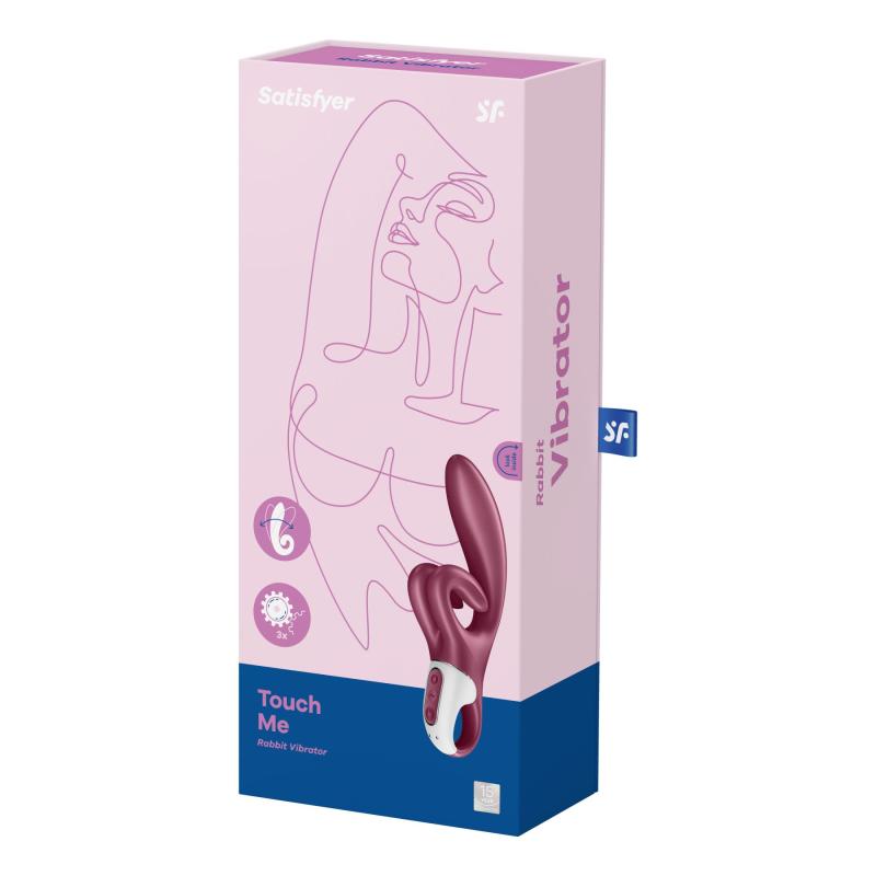 SO7776 Вибратор-кролик Satisfyer Touch Me Red, двойной отросток, 3 мощных мотора