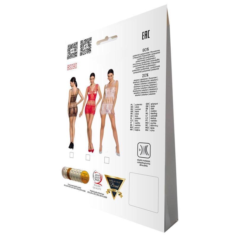 SO6388 Бодістокінг — мінісукня з метеликами Passion BS090 black