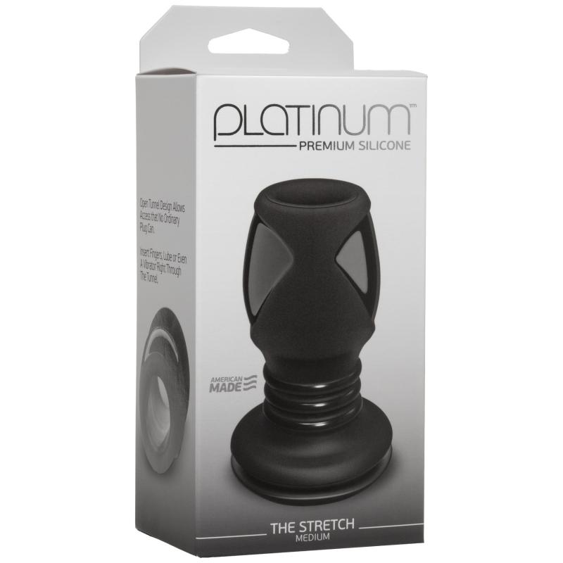 SO4923 Анальный туннель Doc Johnson Platinum Premium Silicone - The Stretch - Medium - Black