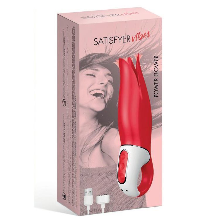 SO2204 Мощный вибратор Satisfyer Vibes Power Flower с нежными трепещущими лепестками, 12 режимов работы