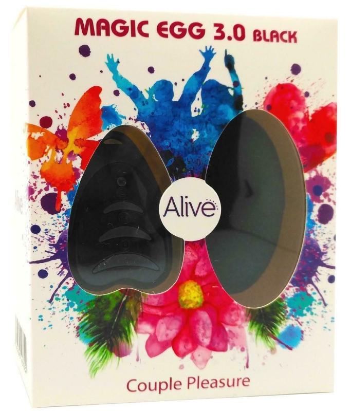 AL40769 Виброяйцо Alive Magic Egg 3.0 Black с пультом ДУ, на батарейках