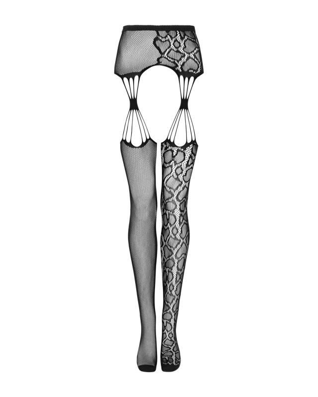 SO8162 Эротические колготки-бодистокинг Obsessive Garter stockings S821 S/M/L, имитация чулок и пояса для ч