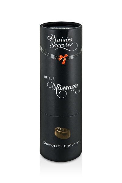 SO1836 Масажна олія Plaisirs Secrets Chocolate (59 мл) з афродизіаками, їстівна, подарункове паковання