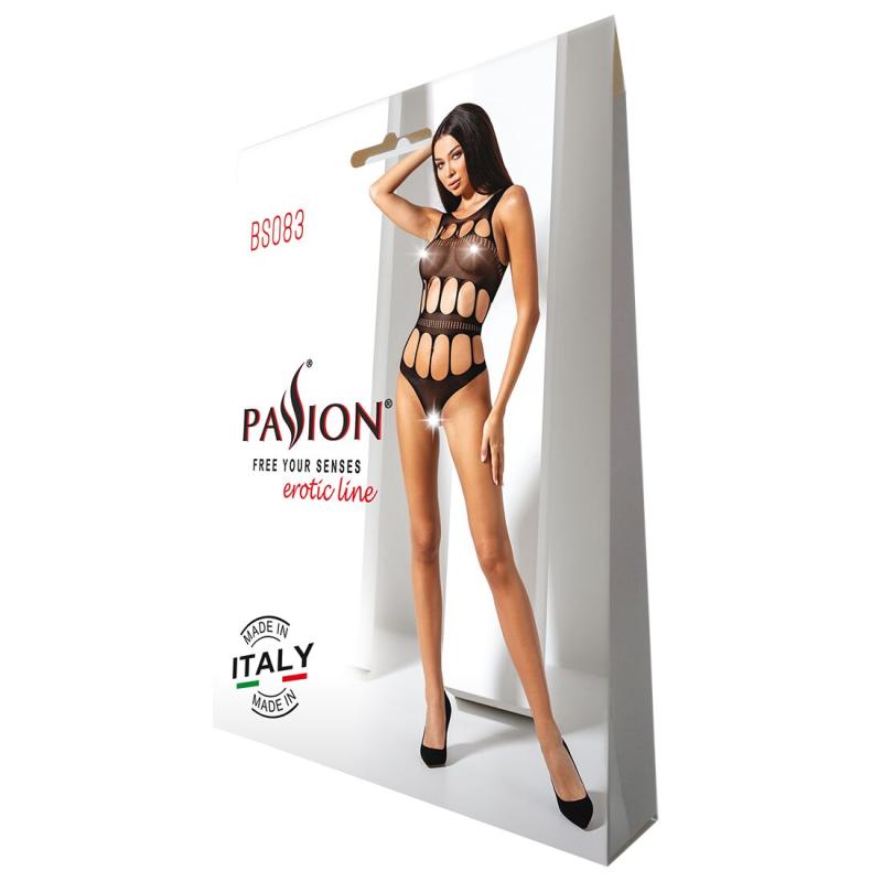 SO4738 Сексуальный боди с вырезами Passion BS083 black