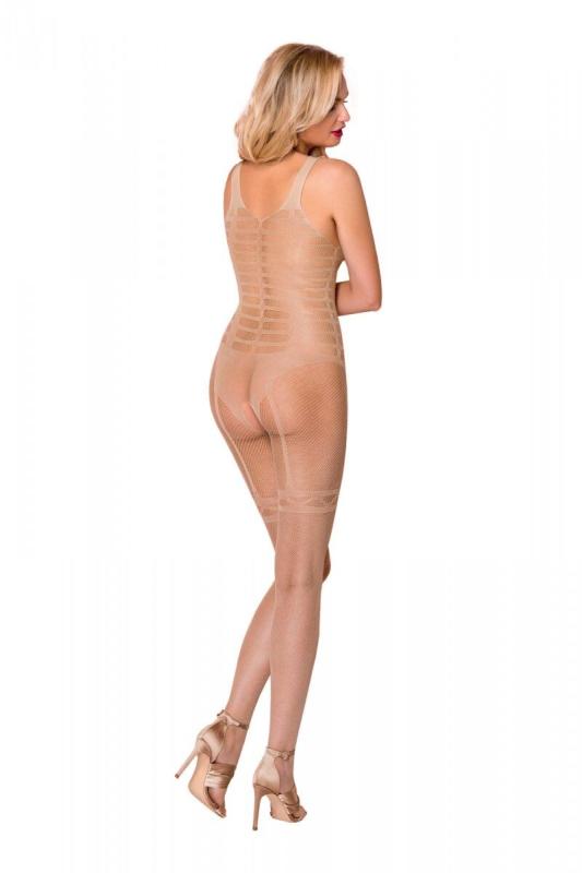 SO5332 Сетчатый телесный бодистокинг-боди с симметричным рисунком Casmir CA005