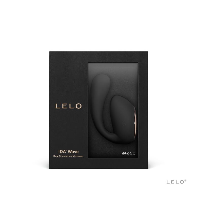 SO8076 Смарт-вибратор LELO Ida Wave Black, вагинально-клиторальный, технология WaveMotion, 2 мотора