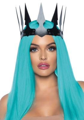 Корона злой королевы Leg Avenue Faux leather spiked crown, искусственная кожа, заклепки